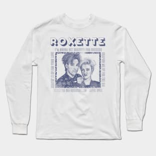 Roxette // 80s Faded Styled Original Fan Design Long Sleeve T-Shirt